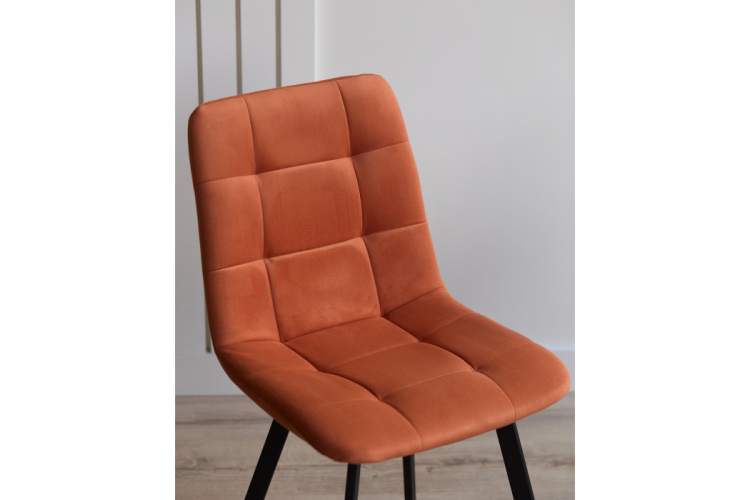 Стул на металлокаркасе Чилли терракотовый / черный-6