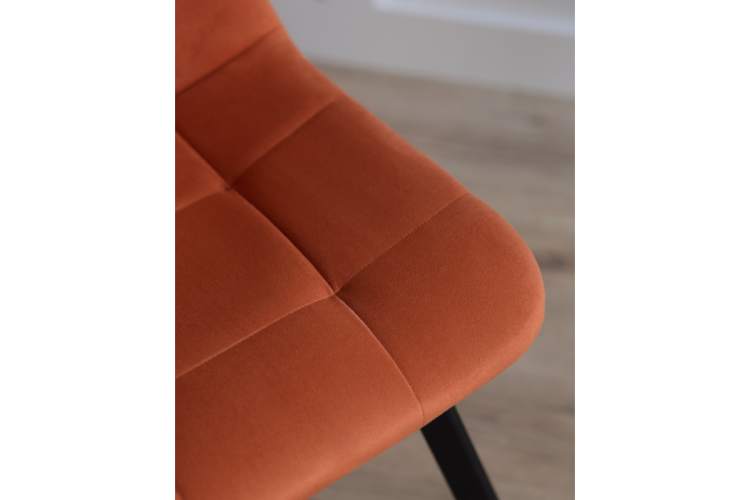 Стул на металлокаркасе Чилли терракотовый / черный-7