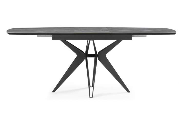 Керамический стол Риполь 160(205)х89 larka grey / черный-11