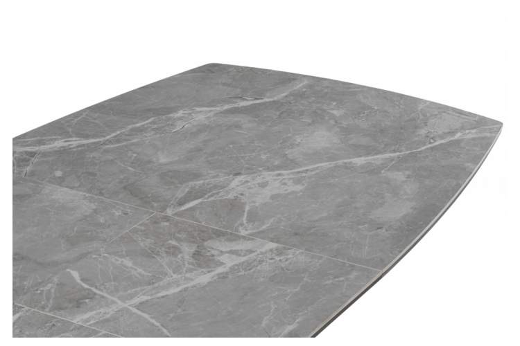 Керамический стол Риполь 160(205)х89 larka grey / черный-14
