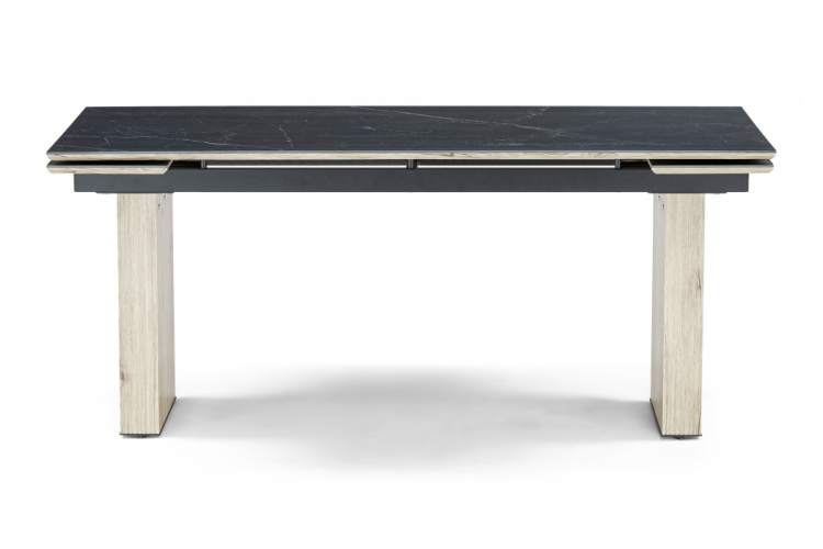 Керамический стол Бернардо 180x90 черный мрамор / дуб монтана-8