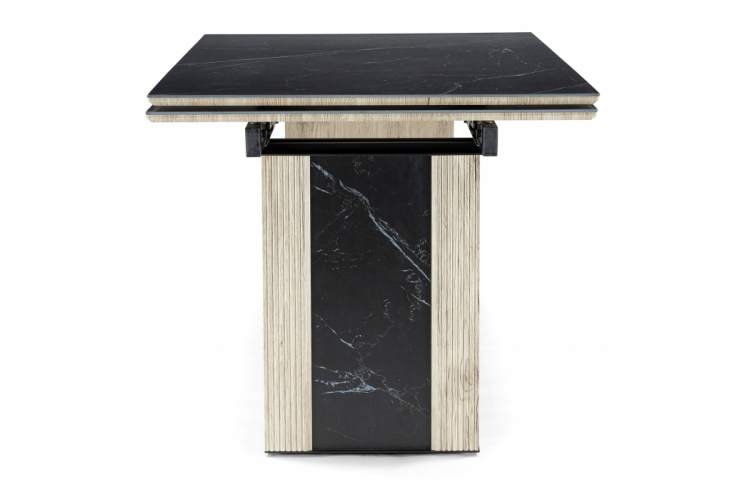 Керамический стол Бернардо 180x90 черный мрамор / дуб монтана-9