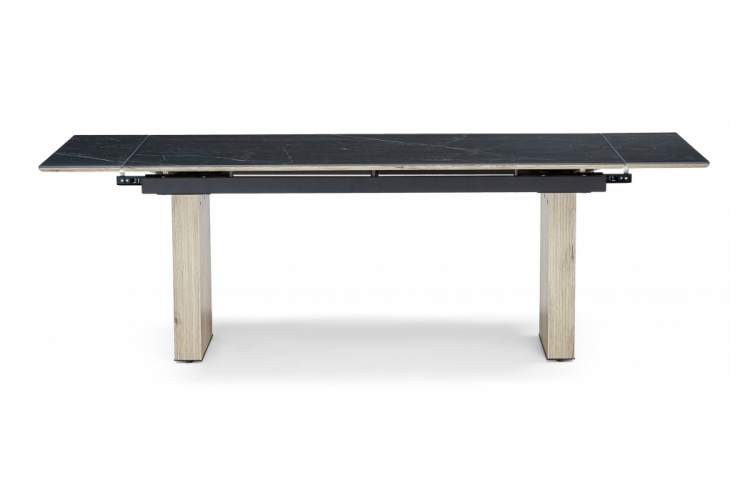 Керамический стол Бернардо 180x90 черный мрамор / дуб монтана-10