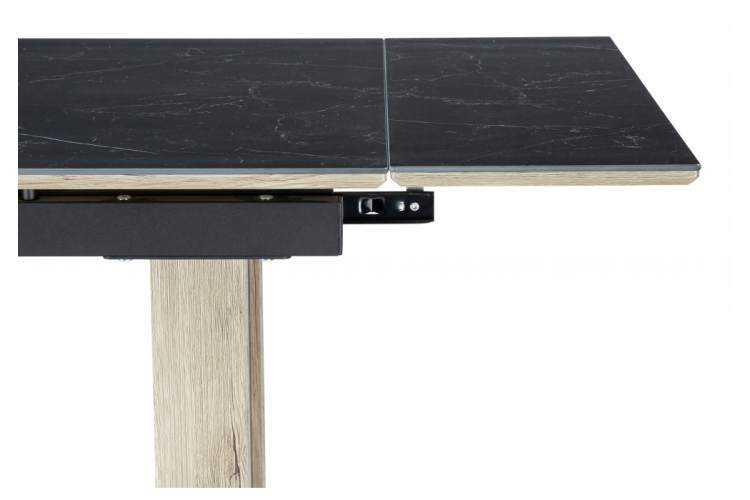 Керамический стол Бернардо 180x90 черный мрамор / дуб монтана-13
