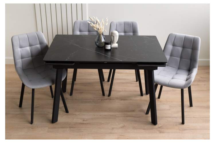 Керамический стол Норман 120(180)х80 shakespeare black / черный-17