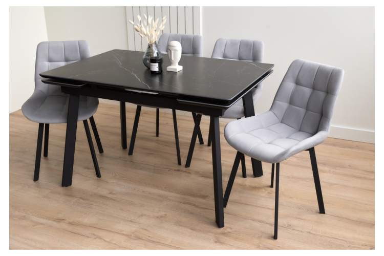 Керамический стол Норман 120(180)х80 shakespeare black / черный-18