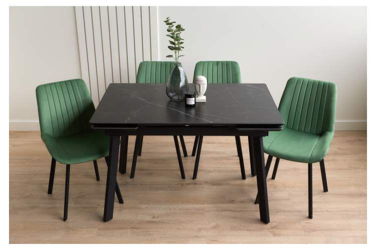 Керамический стол Норман 120(180)х80 shakespeare black / черный-19