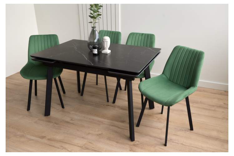 Керамический стол Норман 120(180)х80 shakespeare black / черный-20