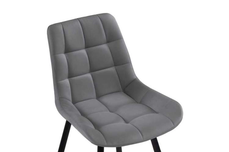 Стул на металлокаркасе Челси темно-серый / черный-4