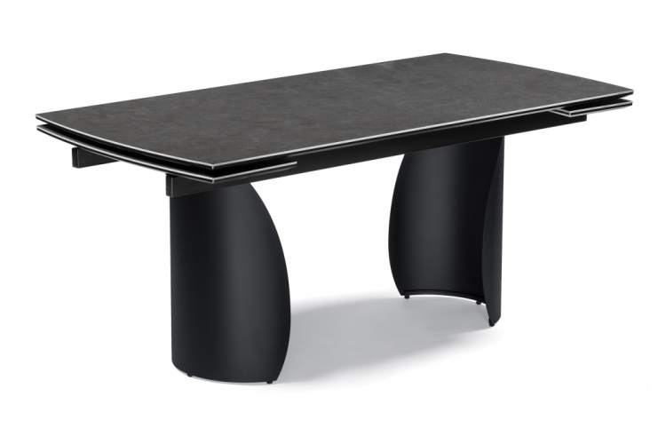 Керамический стол Готланд 180(240)х90х79 ink gray / черный