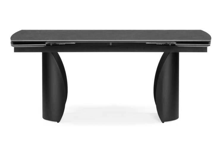 Керамический стол Готланд 180(240)х90х79 ink gray / черный-2