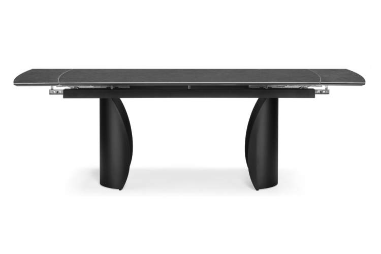 Керамический стол Готланд 180(240)х90х79 ink gray / черный-3