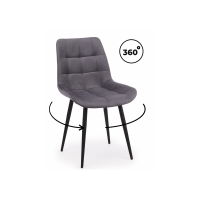Стул на металлокаркасе Челси 360 К темно-серый (zd 995) / черный np