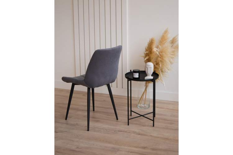 Стул на металлокаркасе Челси 360 К темно-серый (zd 995) / черный np-9