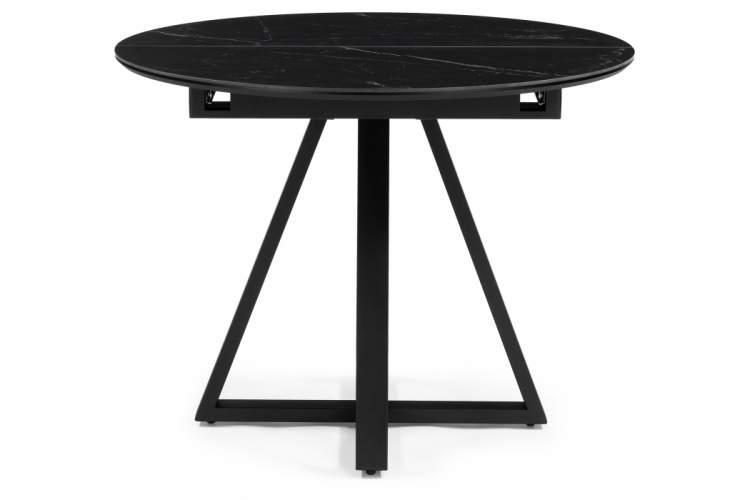 Керамический стол Нельсон 100(140)х100х76 shakespeare black / черный-2