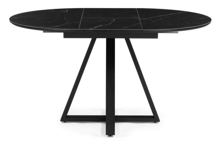 Керамический стол Нельсон 100(140)х100х76 shakespeare black / черный-3