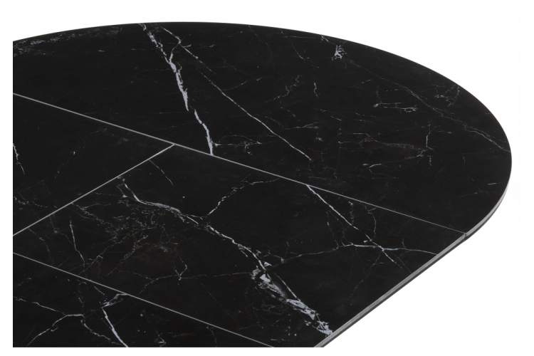 Керамический стол Нельсон 100(140)х100х76 shakespeare black / черный-5