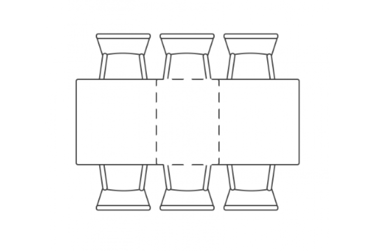 Стол деревянный Тирион бетон чикаго серый / дуб гладстоун табак-11