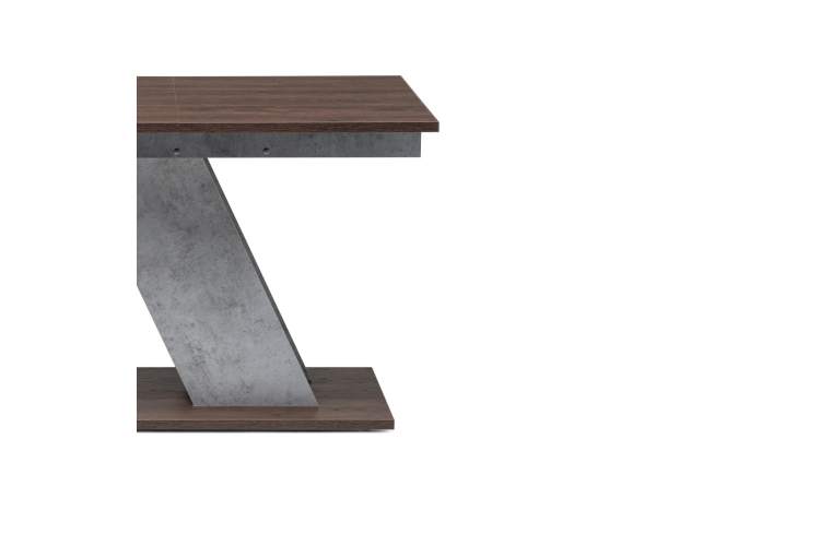 Стол деревянный Тирион бетон чикаго серый / дуб гладстоун табак-12