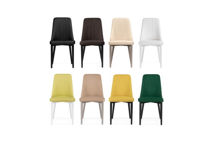 Стул на металлокаркасе Фена R зеленый / черный-6