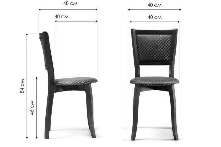 Стул деревянный Валери орех / коричневый-1