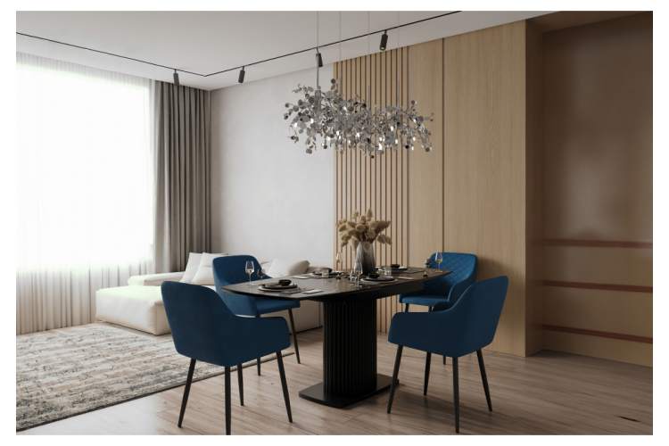 Керамический стол Фестер 140 черный мрамор / черный-1