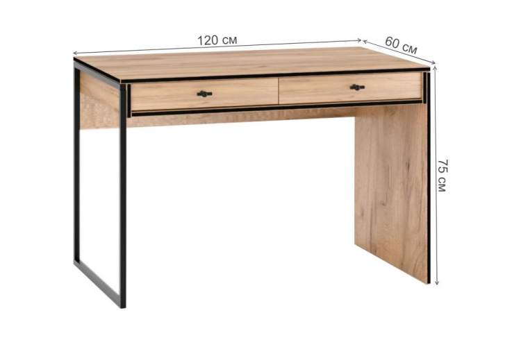 Стол деревянный Брут 6 крафт золотой / черный-3