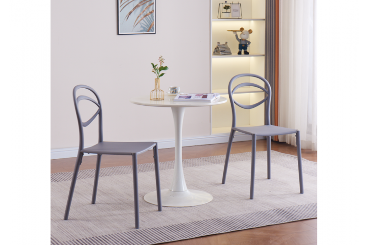 Пластиковый стул Simple gray-1