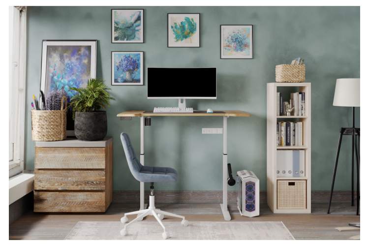 Офисное кресло Честер голубой / белый-2