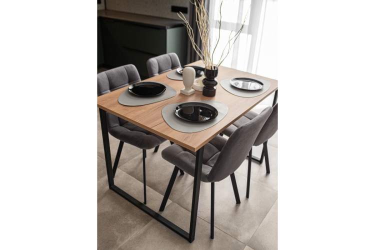 Стол деревянный Лиман 117 х 77 дуб крафт золотой / черный матовый-13