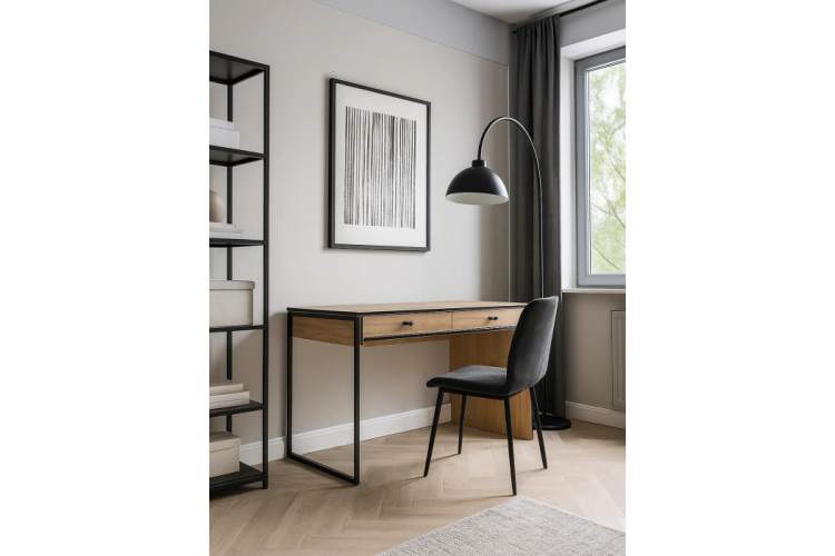 Стол деревянный Брут 6 крафт золотой / черный-2