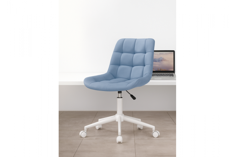 Офисное кресло Честер голубой / белый-1