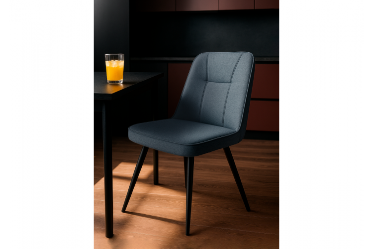 Стул на металлокаркасе Texas 3 поворотный синий / черный-1