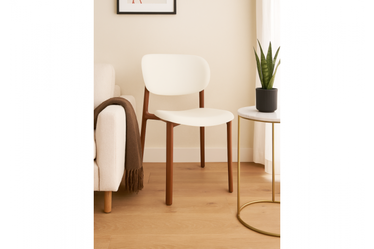 Пластиковый стул Mokka brown / milky-2