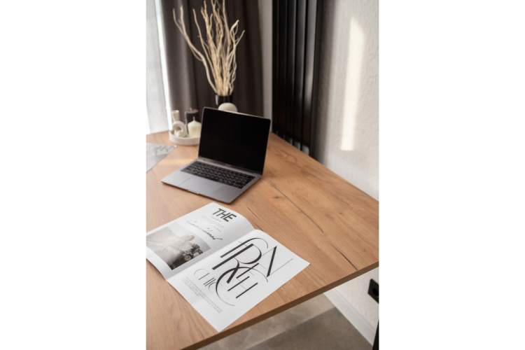 Стол деревянный Лиман 117 х 77 дуб крафт золотой / черный матовый-17