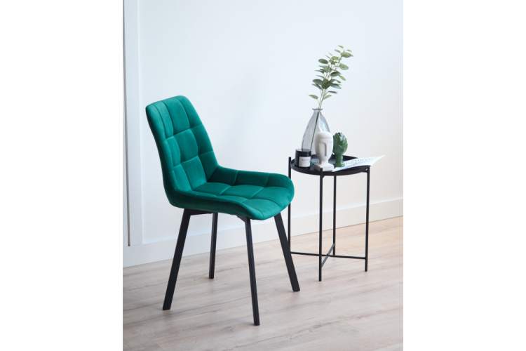 Стул на металлокаркасе Челси П зеленый (zd 667) / черный-2