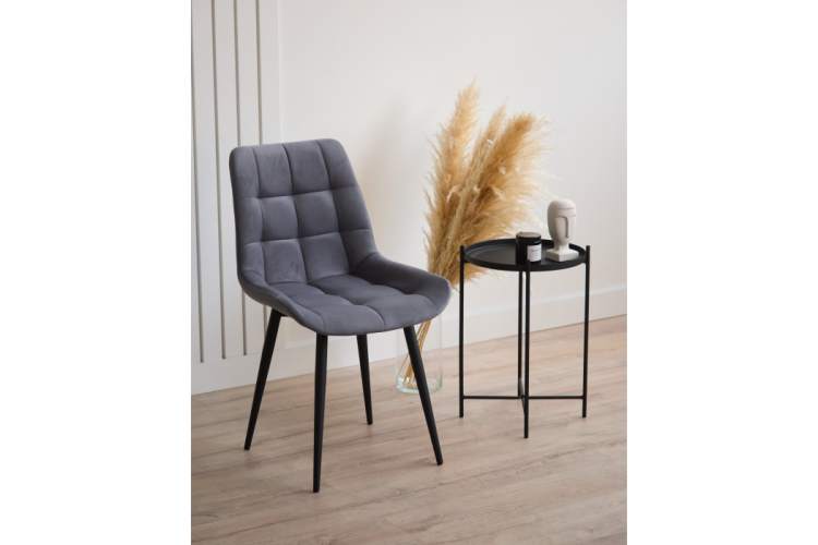 Стул на металлокаркасе Челси 360 К темно-серый (zd 995) / черный np-1