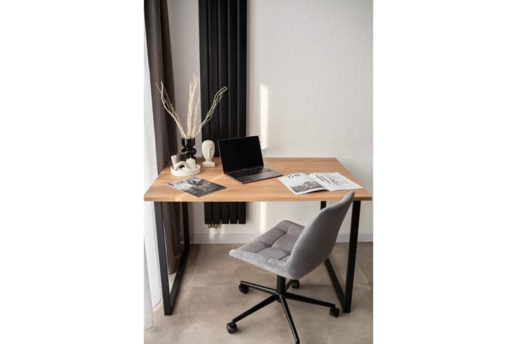 Стол деревянный Лиман 117 х 77 дуб крафт золотой / черный матовый-15