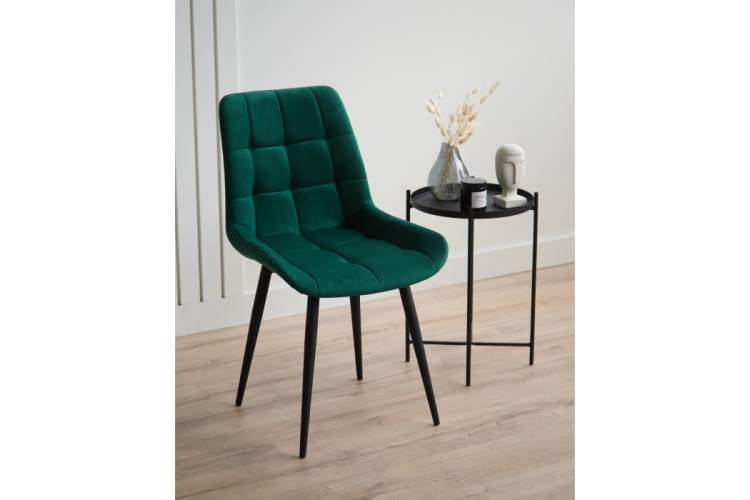 Стул на металлокаркасе Челси 360 К зеленый (zd 667) / черный np-2