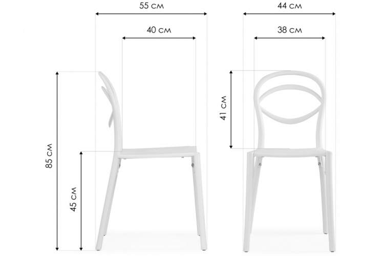 Пластиковый стул Simple gray-2