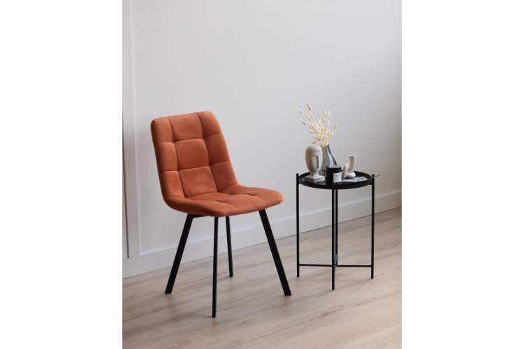 Стул на металлокаркасе Чилли терракотовый / черный-1