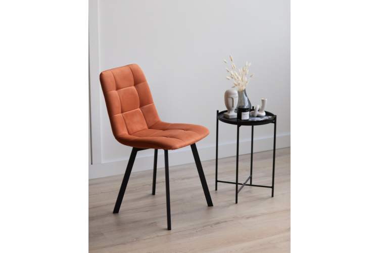 Стул на металлокаркасе Чилли терракотовый / черный-2