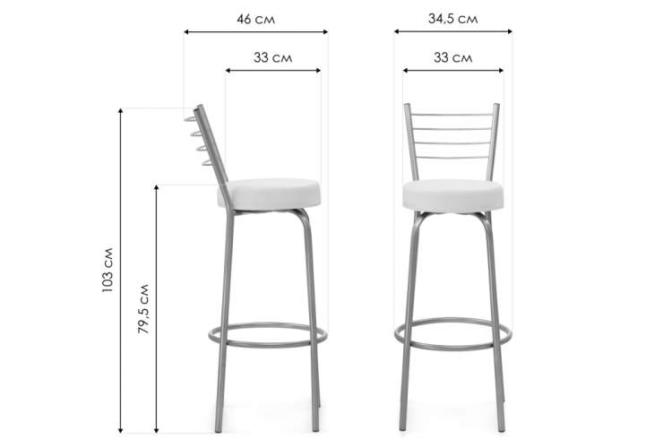 Барный стул Kuroda белый мрамор / светлый мусс-1
