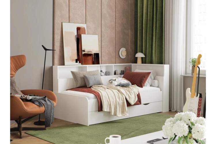 Кровать Амер 190х80 белая-1