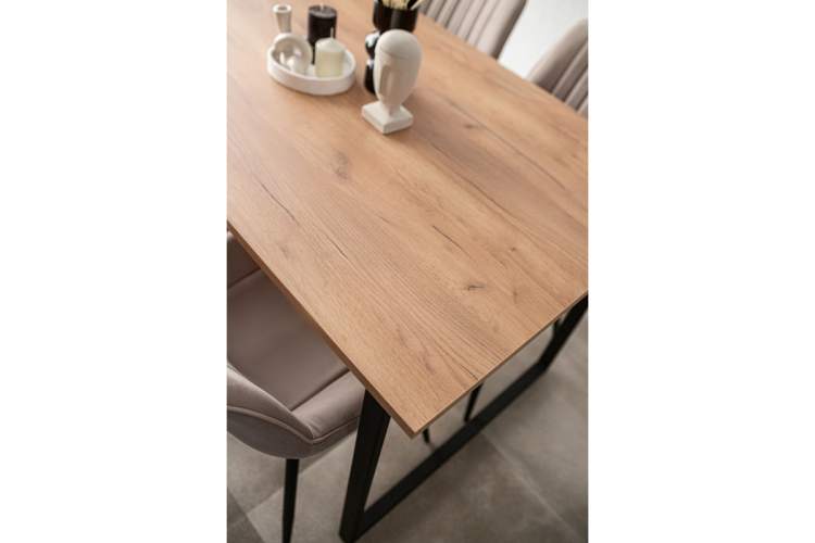 Стол деревянный Лиман 117 х 77 дуб крафт золотой / черный матовый-12