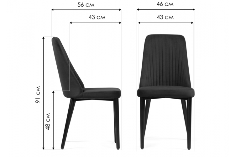 Стул на металлокаркасе Фена R зеленый / черный-1