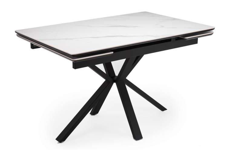 Керамический стол Старлайт 120(180)х80 snow alpin / черный