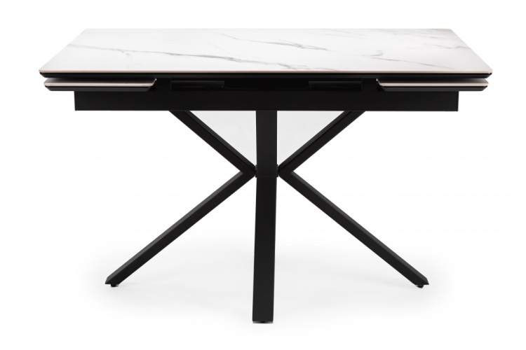 Керамический стол Старлайт 120(180)х80 snow alpin / черный-3