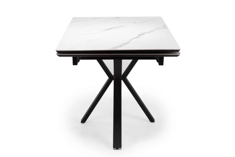 Керамический стол Старлайт 120(180)х80 snow alpin / черный-4