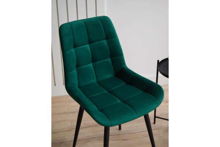 Стул на металлокаркасе Челси 360 К зеленый (zd 667) / черный np-7